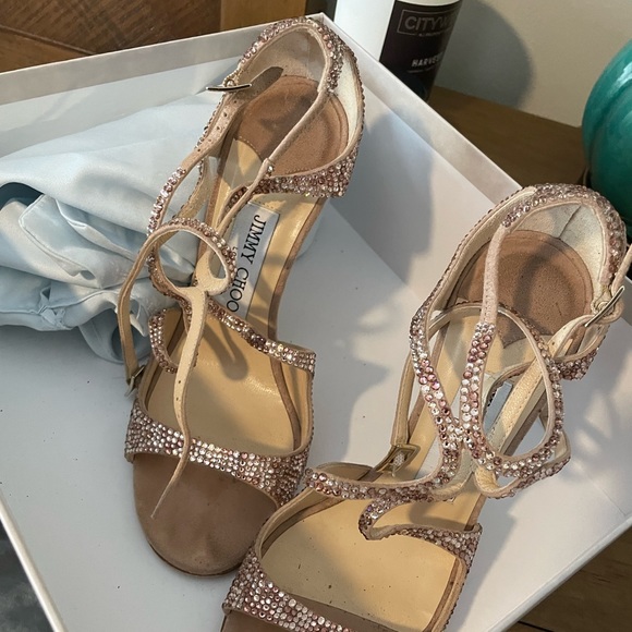 Jimmy Choo lance SCX | 174 | ballet pink mix | suede with crystal hotfix | 35.5 - Picture 2 of 4